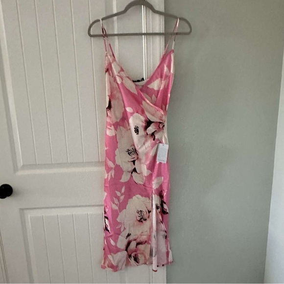 Lulus-Floral Pink Slipdress- size XS-Garden Sweatheart style-NWT-Retail $89 - Picture 5 of 11